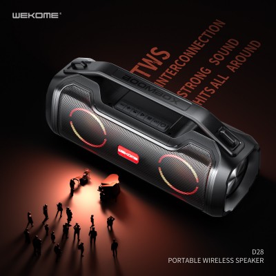 Акустика WK RGB Outdoor Bluetooth Speaker D28 |40W, BT5.0, TWS, 5-8h|