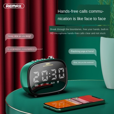 Акустика REMAX Jack Desktop Wireless Speaker with LED Display Alarm RB-M52 |TF/AUX, , 4Hours, 1200mA