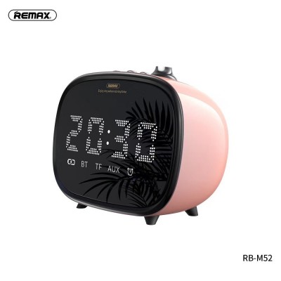 Акустика REMAX Jack Desktop Wireless Speaker with LED Display Alarm RB-M52 |TF/AUX, , 4Hours, 1200mA