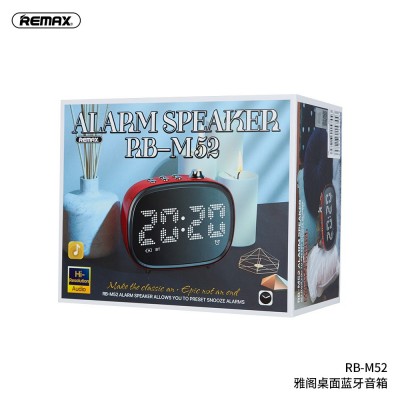 Акустика REMAX Jack Desktop Wireless Speaker with LED Display Alarm RB-M52 |TF/AUX, , 4Hours, 1200mA