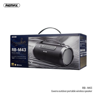 Акустика REMAX Gwens Outdoor Wireless Speaker RB-M43 |TWS, USB/TF/AUX, 9.5W, 5Hours, 1500mA|