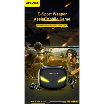 Навушники Bluetooth AWEI T35 Gaming TWS earphone |BT5.0, 35/400mAh, 5Hours|