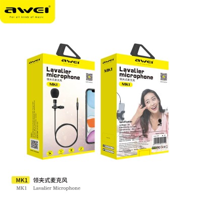 Мікрофон AWEI Lavalier Microphone MK1 |3M|