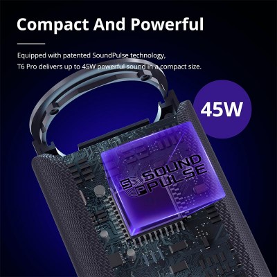 Акустика Tronsmart T6 Pro IPX6 |BT5.0, AUX, 45W, TWS, EQ, 24h Max|