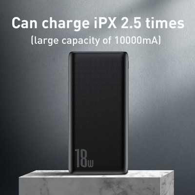 УМБ BASEUS Bipow Quick Charge Power bank 10000mAh |1USB/1Type-C, PD/QC, 18W, 3A| (PPDML-01)