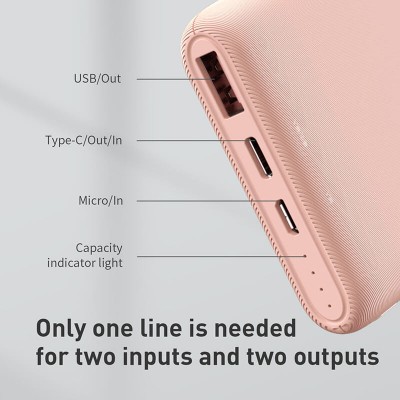 УМБ BASEUS Bipow Quick Charge Power bank 10000mAh |1USB/1Type-C, PD/QC, 18W, 3A| (PPDML-01)