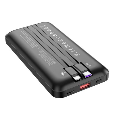 УМБ HOCO fully compatible power bank with charging cable J90A 10000mAh |1USB/Type-C, PD/QC, 20W/3A|
