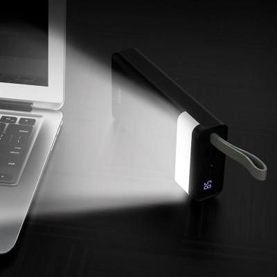 УМБ HOCO with LED Display Powerful desk lamp power bank 30000mAh J73 |2USB/Type-C/Lightning, 2A|