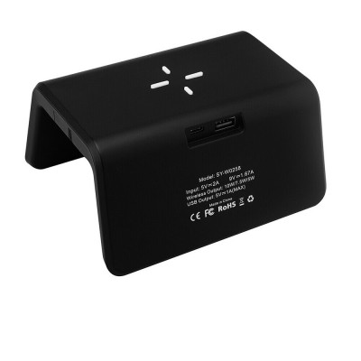 Настільні LED смарт-годинник with QI Charger 3 in 1 SY-W0258 |Alarm/Watch/Qi Charger, RGB Light, 10W|