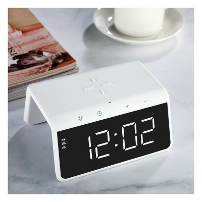 Настільні LED смарт-годинник with QI Charger 3 in 1 SY-W0258 |Alarm/Watch/Qi Charger, RGB Light, 10W|