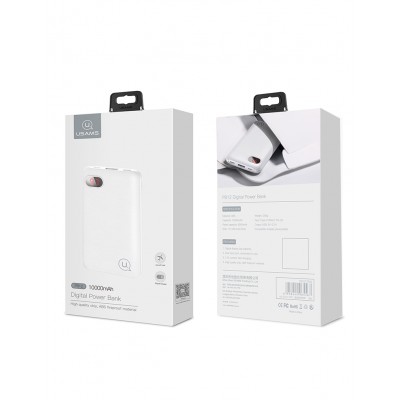 УМБ USAMS Digital Display US-CD73 PB12 10000mah |1USB/1Type-C, 2.1A|