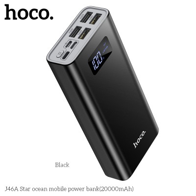 УМБ HOCO with Digital Display Star ocean power bank J46A 20000mAh |4USB/Type-C/Lightning, 2.1|