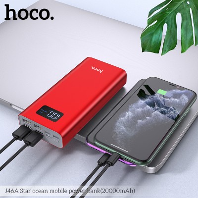 УМБ HOCO with Digital Display Star ocean power bank J46A 20000mAh |4USB/Type-C/Lightning, 2.1|