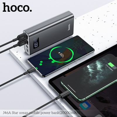 УМБ HOCO with Digital Display Star ocean power bank J46A 20000mAh |4USB/Type-C/Lightning, 2.1|