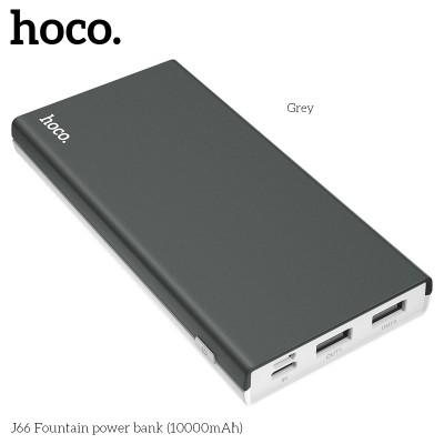 УМБ HOCO J66 Fountain power bank 10000mAh |2USB/Type-C, 2A|
