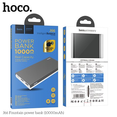 УМБ HOCO J66 Fountain power bank 10000mAh |2USB/Type-C, 2A|