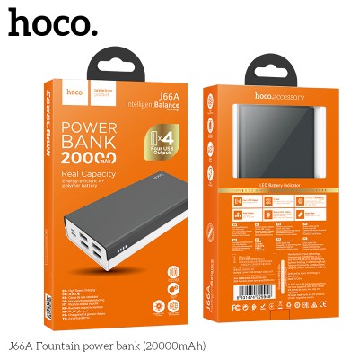 УМБ HOCO J66A Fountain power bank 20000mAh |4USB/Type-C, 2A|