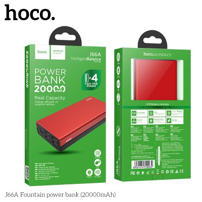 УМБ HOCO J66A Fountain power bank 20000mAh |4USB/Type-C, 2A|