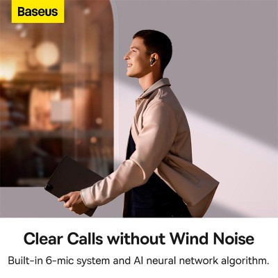 Навушники BASEUS True Wireless Earphones Storm 1 |BT5.2, 50/400mAh, ANC, 5h| (NGTW140201)