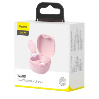 Навушники BLUETOOTH BASEUS Encok True Wireless Earphones WM01 |5Hours, BT5.0, 40mAh/300mAh| (NGWM01-04)