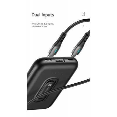 УМБ USAMS Wireless Charging Single USB With Phone Holder US-CD136 PB51 4000mAh |1USB/1Type-C, 2A, 5W Qi|