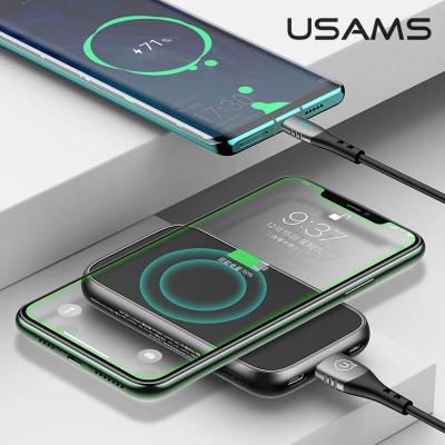 УМБ USAMS Wireless Charging Single USB With Phone Holder US-CD136 PB51 4000mAh |1USB/1Type-C, 2A, 5W Qi|