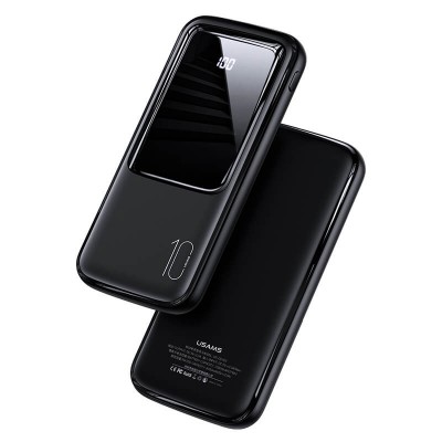 УМБ USAMS Dual USB Digital Display Power 10000mAh US-CD163 PB58 |2USB/1Type-C|, 2A|