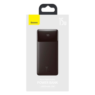 УМБ BASEUS BIPOW Overseas Digital Display Power bank 10000mAh |2USB/1Type-C, 3A/15W, QC| (PPBD050001)
