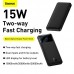 УМБ BASEUS BIPOW Overseas Digital Display Power bank 10000mAh |2USB/1Type-C, 3A/15W, QC| (PPBD050001)