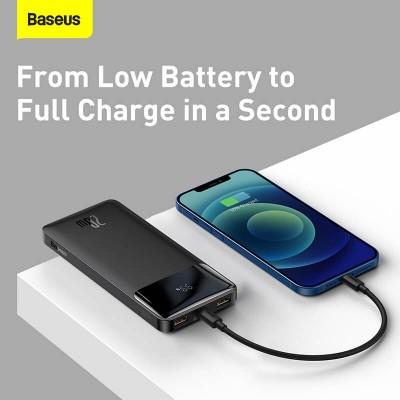 УМБ BASEUS Bipow Digital Display Power bank 10000mAh |2USB/1Type-C, PD/QC, 20W, 3A| (PPDML-L02)