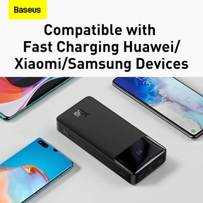 УМБ BASEUS Bipow Digital Display Power bank 20000mAh |2USB/1Type-C, 3A/15W, QC| (PPDML-J02)