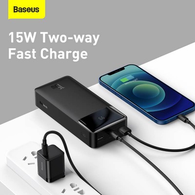 УМБ BASEUS Bipow Digital Display Power bank 30000mAh |2USB/1Type-C, 3A/15W, QC| (PPDML-K02)