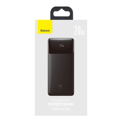 УМБ BASEUS Bipow Digital Display Power bank 30000mAh |2USB/1Type-C, PD/QC, 20W, 3A| (PPDML-N02)