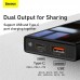 УМБ Baseus Super mini digital Display power bank 20000mAh |1USB/1Type-C, PD/QC,5A, 22.5W| (PPMN-B02)