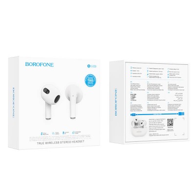 Навушники Bluetooth BOROFONE Sound rhyme true wireless BT headset BW09 |BT5.1, 4h, 30/300mAh|