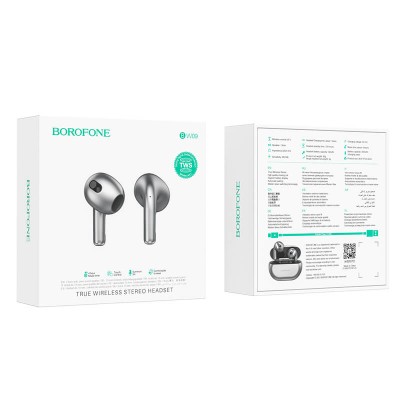 Навушники Bluetooth BOROFONE Sound rhyme true wireless BT headset BW09 |BT5.1, 4h, 30/300mAh|