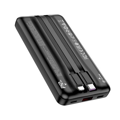 УМБ HOCO Shell fully compatible power bank with cable Q9 Pro 10000mah |1USB/Type-C/Lightning, QC/PD, 20W/5A|