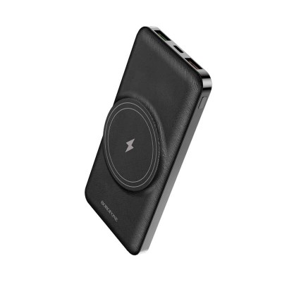 УМБ BOROFONE Leader magnetic wireless fast charging 10000mAh BJ12 |2USB/1Type-C, PD/QC, 20W, 15W Qi, 3A|