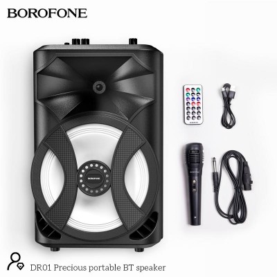 Акустика-караоке Borofone DR01 TWS |BT5.0, AUX/FM/TF/USB, 10W|