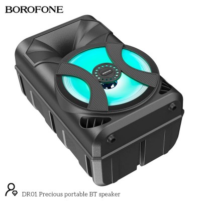 Акустика-караоке Borofone DR01 TWS |BT5.0, AUX/FM/TF/USB, 10W|