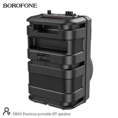 Акустика-караоке Borofone DR01 TWS |BT5.0, AUX/FM/TF/USB, 10W|
