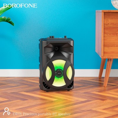 Акустика-караоке Borofone DR01 TWS |BT5.0, AUX/FM/TF/USB, 10W|