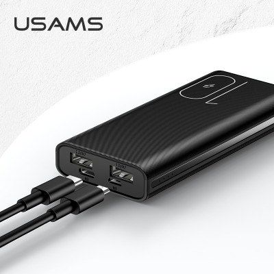 УМБ USAMS Dual USB Mini US-CD93 PB31 10000mAh |2USB/1Type-C, 2.1A|