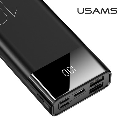 УМБ USAMS Dual USB Digital Display US-CD97 PB34 10000mAh |2USB/Type-C/Lightning, 2.1A|