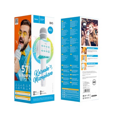 Караоке мікрофон HOCO cantando karaoke microphone BK5 |BT5.0, DSP, 3-6h, TF, USB|