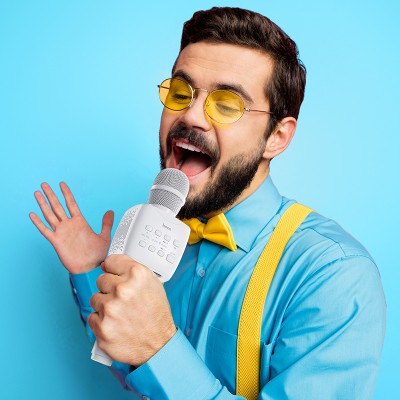 Караоке мікрофон HOCO cantando karaoke microphone BK5 |BT5.0, DSP, 3-6h, TF, USB|