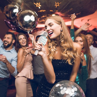 Караоке мікрофон HOCO cantando karaoke microphone BK5 |BT5.0, DSP, 3-6h, TF, USB|