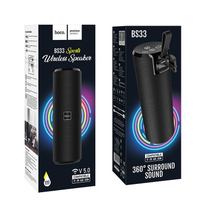 Акустика Hoco Voice sports BT5. 0 IPX5 BS33 |AUX, TF CARD, FM, USB|