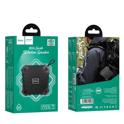 Акустика HOCO sports BT5.0 IPX5 BS34 |AUX, TF CARD, FM, USB|