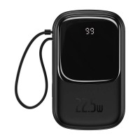УМБ BASEUS Qpow Digital Display Quick Charging Power Bank (With Type - C Cable) 20000mAh |USB/Type-C/Lightning, 22.5W/5A, PD/QC| (PPQD-I02)